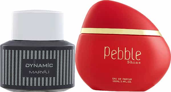 Maryaj Dynamic For Him Edp 100 Ml & Pebble Shine Edp 100Ml For Women Pack Of 2