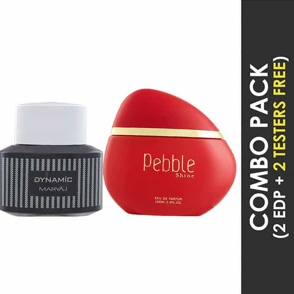 Maryaj Dynamic For Him Edp 100 Ml & Pebble Shine Edp 100Ml For Women Pack Of 2