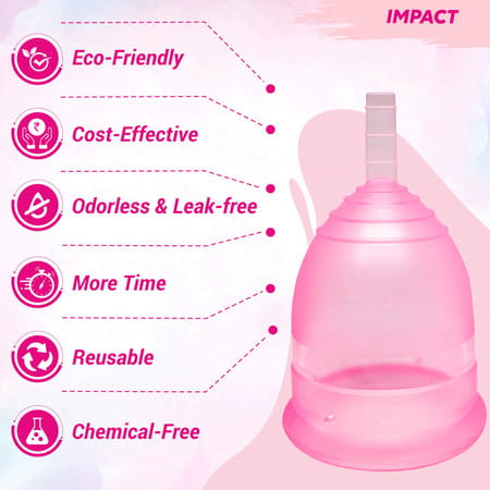Gynocup Premium Menstrual Cup For Women Fda Approved |Pink|Medium Size