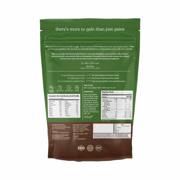 Cosmix No- Nonsense Plant Protein - Chikmagalur Mocha 500G (Pack Of 1)