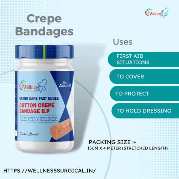 Wellness Surgical Crepe Bandage 15 Cm * 4 Mts