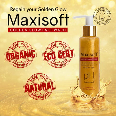 Maxisoft Golden Glow Face Wash (100 Ml - Pack Of 4)