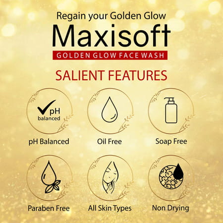 Maxisoft Golden Glow Face Wash (100 Ml - Pack Of 4)
