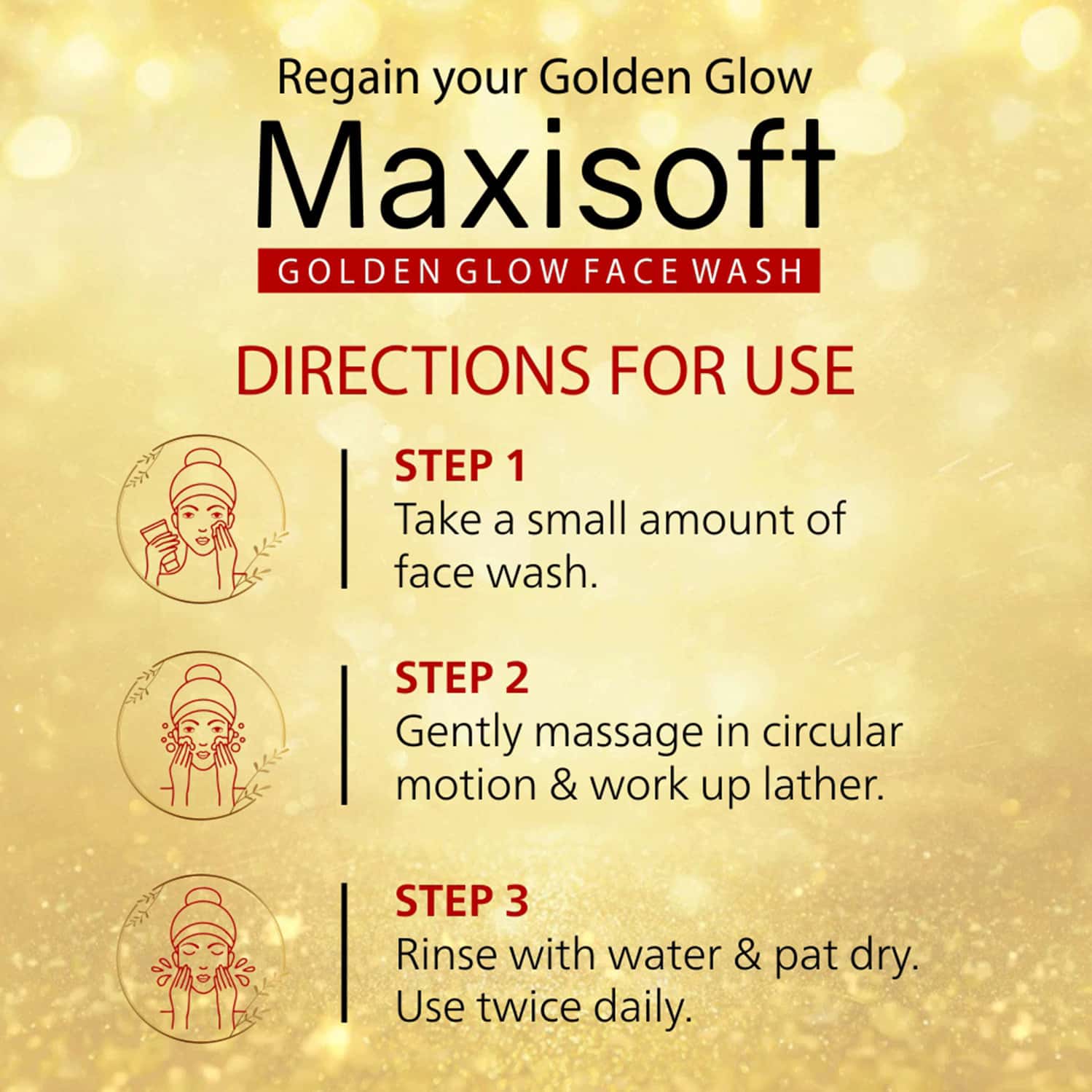 Buy MAXISOFT GOLDEN GLOW FACE WASH (100 ML PACK OF 4) Online & Get