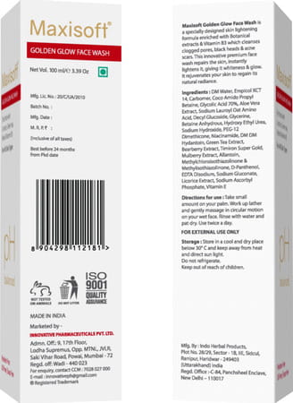 Maxisoft Golden Glow Face Wash (100 Ml - Pack Of 4)