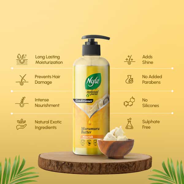 Nyle Natural & Pure Conditioner For Nourished Hair | With Goodness Of Murumuru Butter | 250Ml