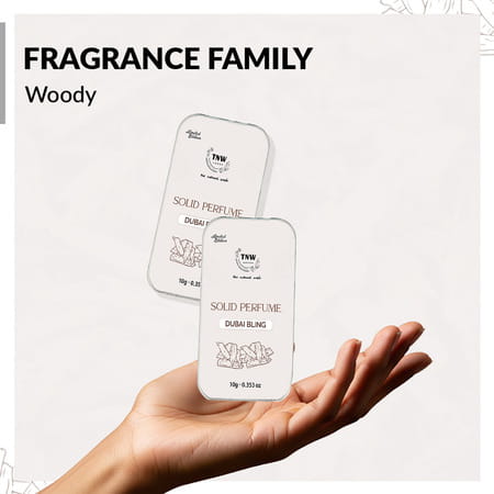 Tnw The Natural Wash Solid Perfume Dubai Bling | Oudh Rich Compact Perfume 10 Gm
