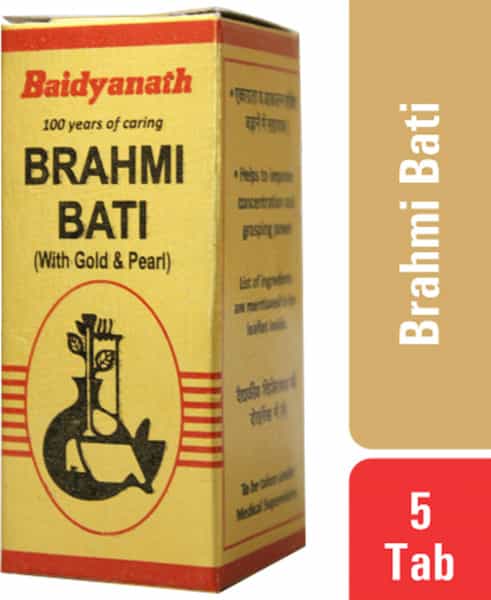 Baidyanath Asli Ayurved Brahmi Bati Gold 5 Tablets - Mind Wellness