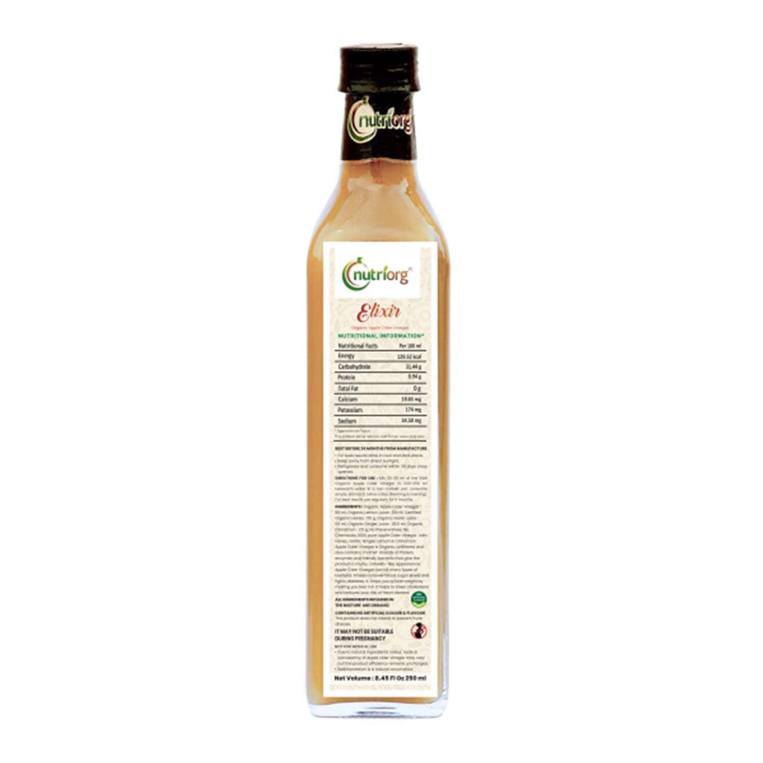 Buy CERTIFIED ORGANIC ELIXIR APPLE CIDER VINEGAR 250 ML Online