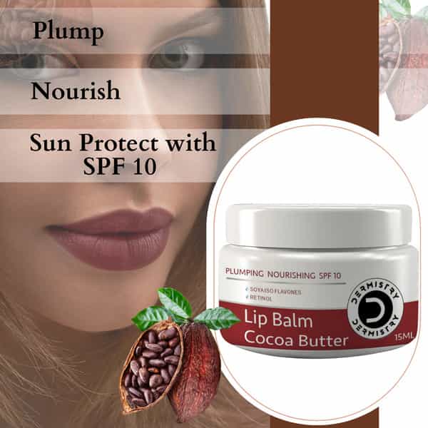 Dermistry Coffee Lip Scrub & Strawberry + Cocoa Butter For Dark Dry Chapped Spf10 Glossy Lip Balm