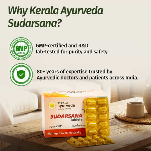 Kerala Ayurveda Sudarsana Fever Tablet | Relieves Viral Infections