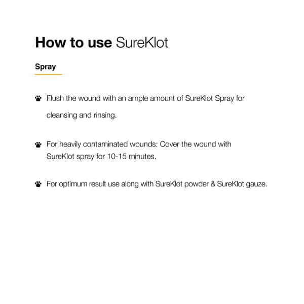 Sureklot Rapid Action Wound Spray Veterinary For Animals - 100Ml (Pack Of 2)