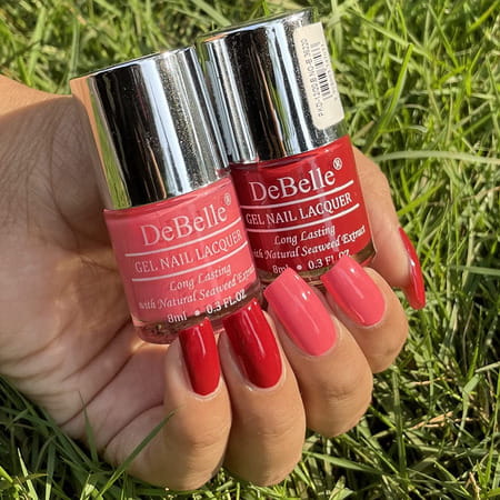 Debelle Gel Nail Polish Gift Set Of 2 Bebe Kiss | Moulin Rouge Hot Pink - 16 Ml (8ml Each)