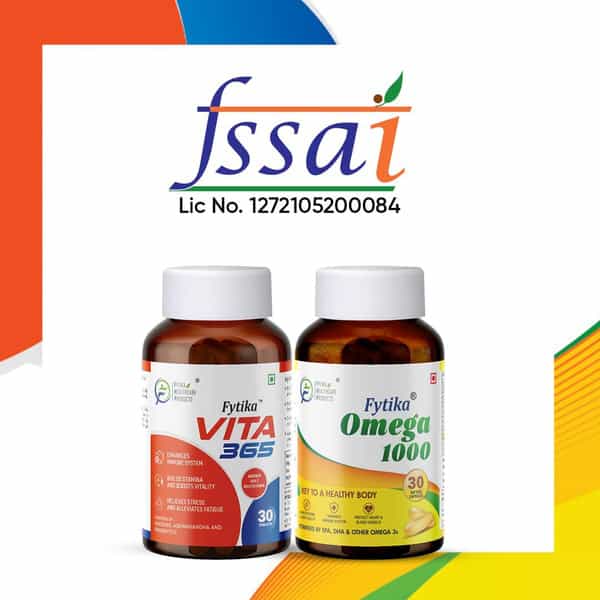 Fytika Vita 365 & Fytika Omega 3 Fish Oil 1000Mg Combo Pack30tabseach