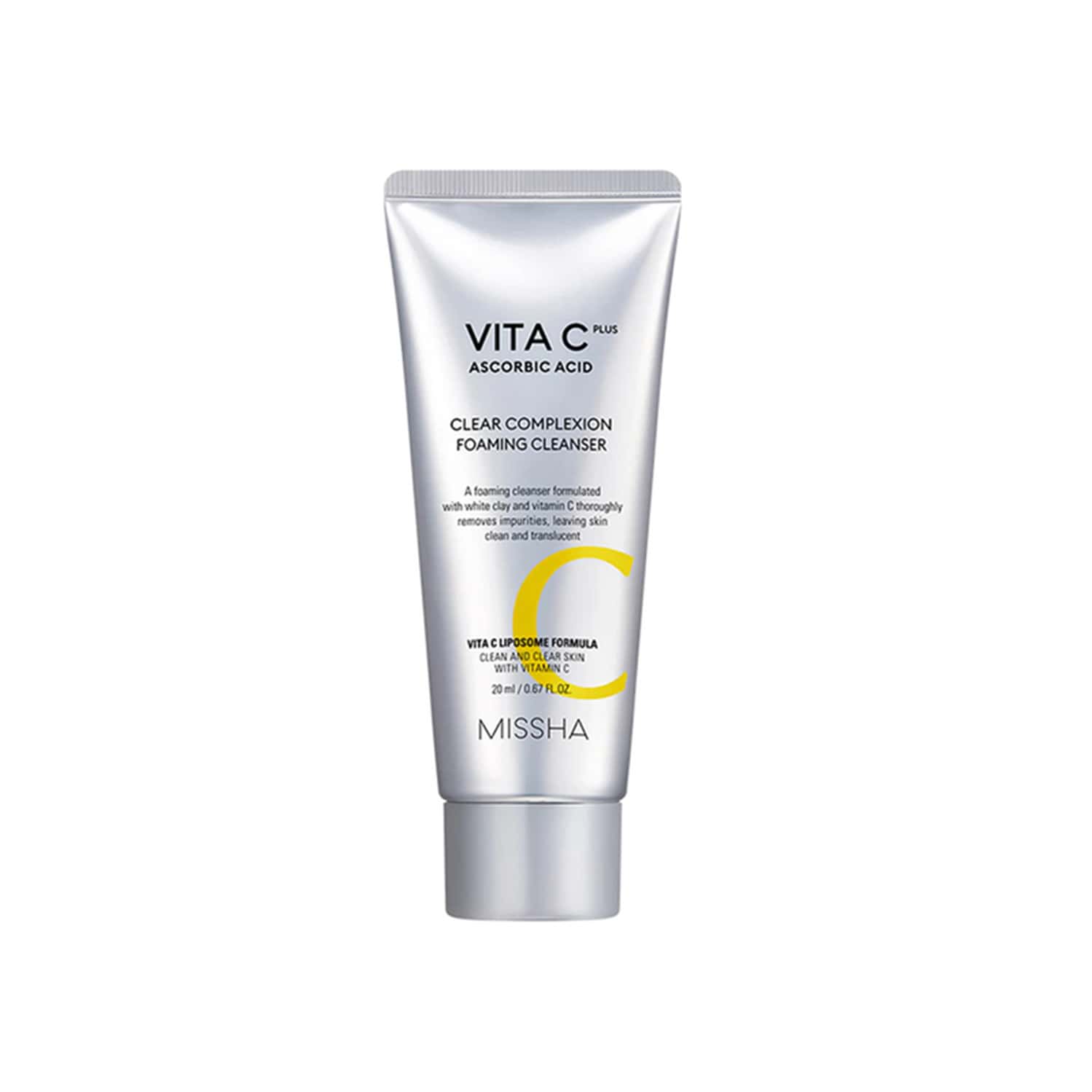 Missha Vita C Plus Clear Complexion Foaming Cleanser - Korean Face Cleanser - Korean Skincare 120ml