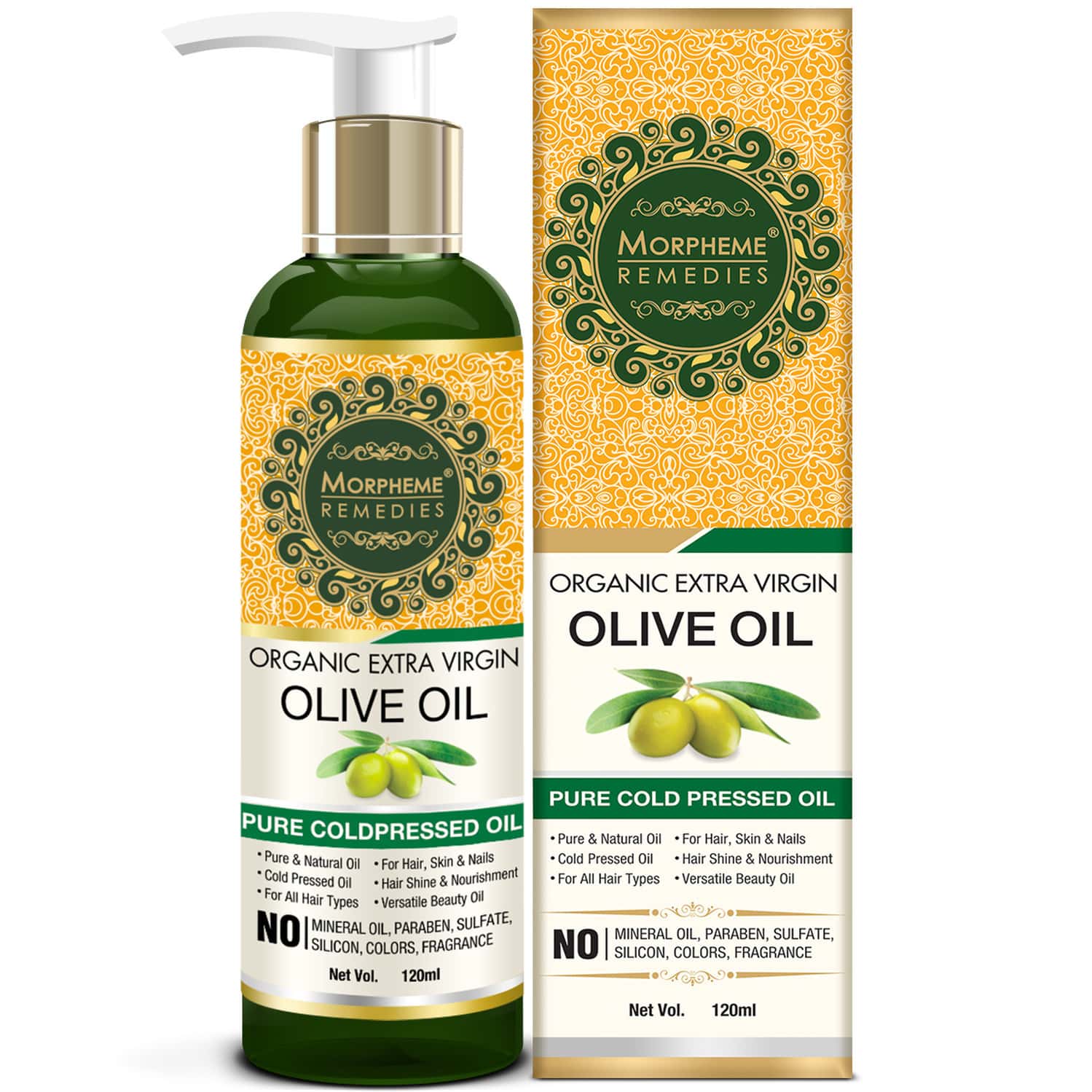 Morpheme Remedies Organic Extra Virgin Olive Oil 120 Ml
