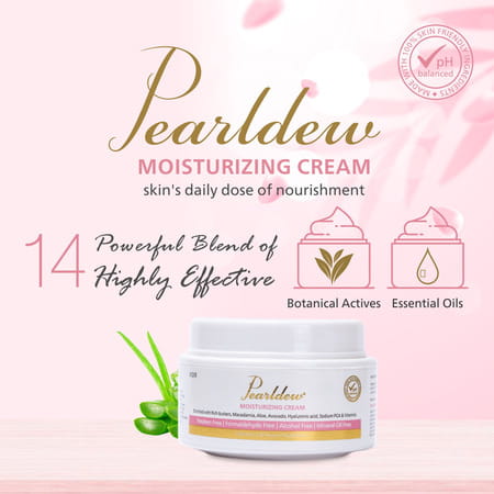 Pearldew Winter Face Care Combo Brightening Face Wash 100 Ml And Moisturizing Cream 50 Gm