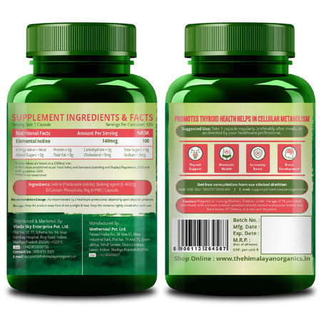 Vlado'S Himalayan Organics Iodine Supplement | 120 Veg Capsules