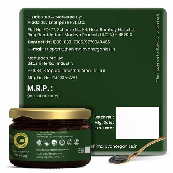 Vlado's Himalayan Organics Shilajit Gold Resin - 25G