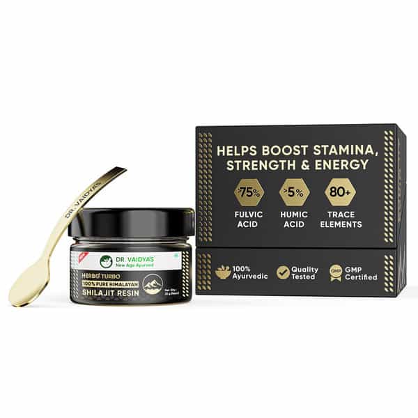 Dr. Vaidya's H2t Shilajit Resin | 100% Pure Himalayan | >75% Fulvic Acid & 80+ Trace Elements