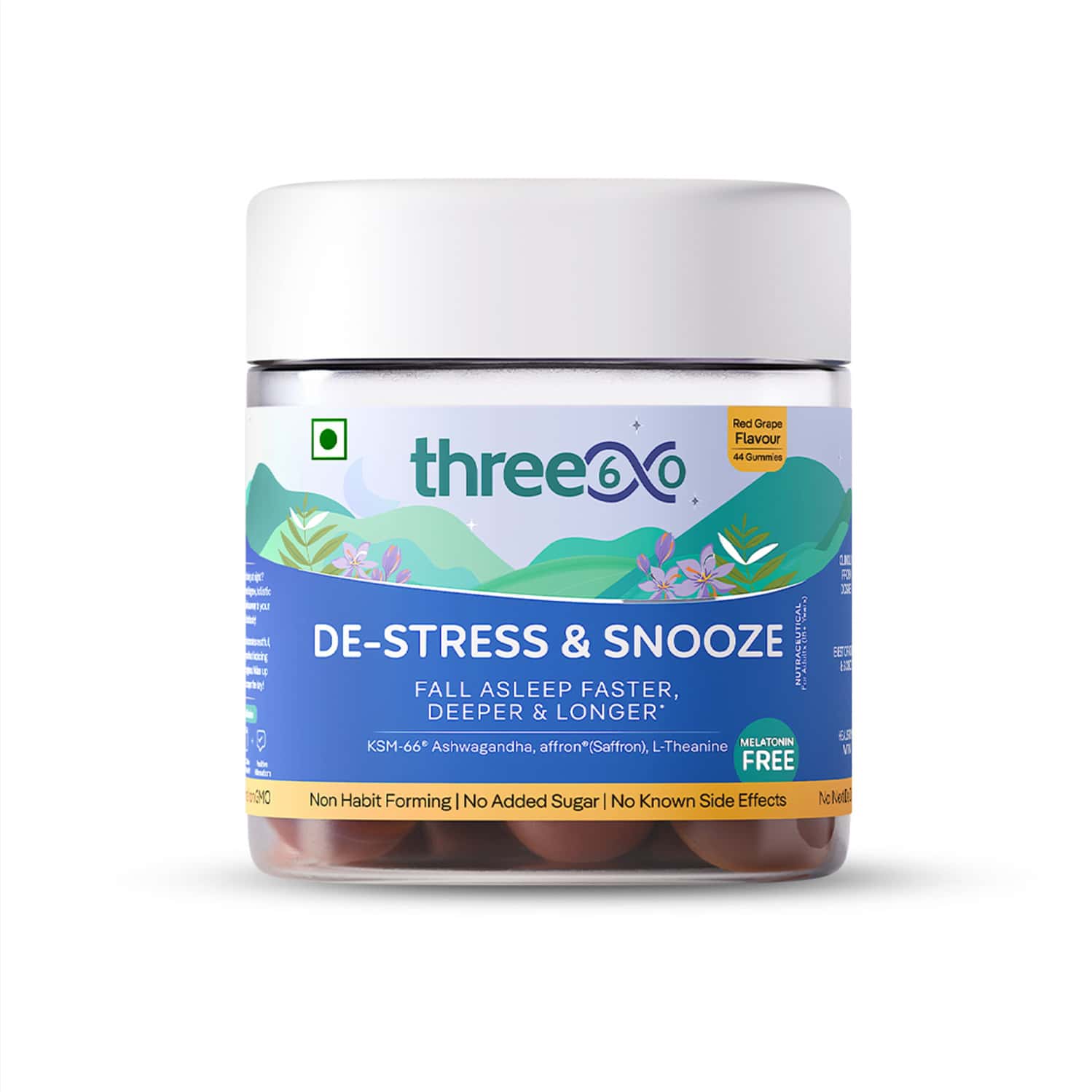 Three60 De-Stress & Snooze: Fall Asleep 18 Mins Faster | Sleep Longer & Deeper