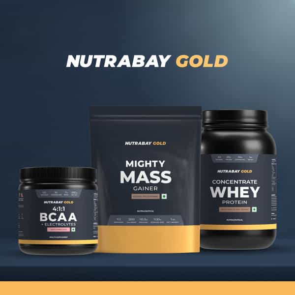 Nutrabay Gold Mighty Mass | Weight Gainer Supplement Powder - 1Kg | Chocolate Supreme