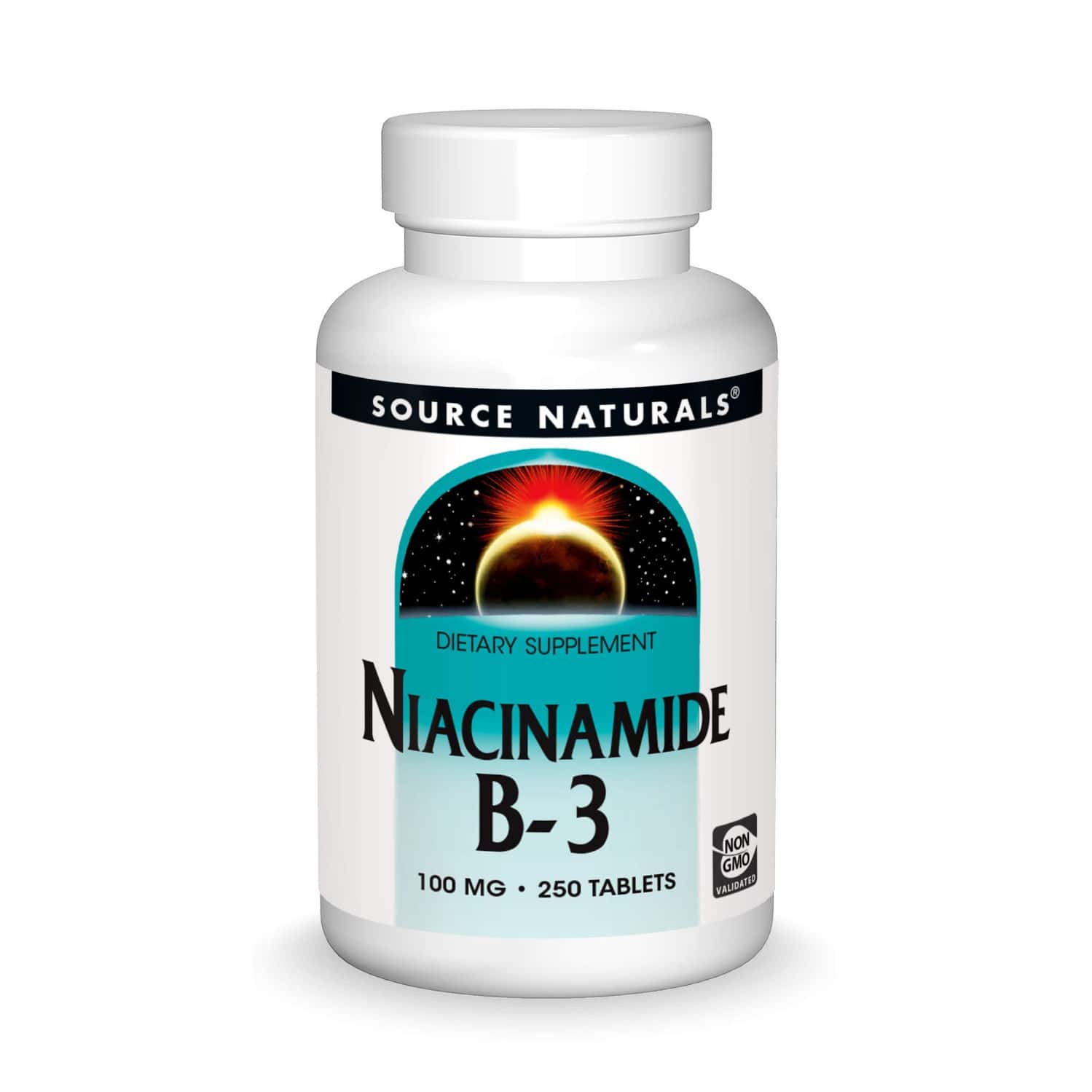 Source Naturals Niacinamide B-3 | 100 Mg Dietary Supplement - 250 Tablets