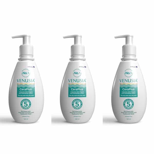 Venusia Ceraplus Lotion For Dry Skin 5 Essential For Moisturization100 Ml X Pack Of 3 (300 Ml)