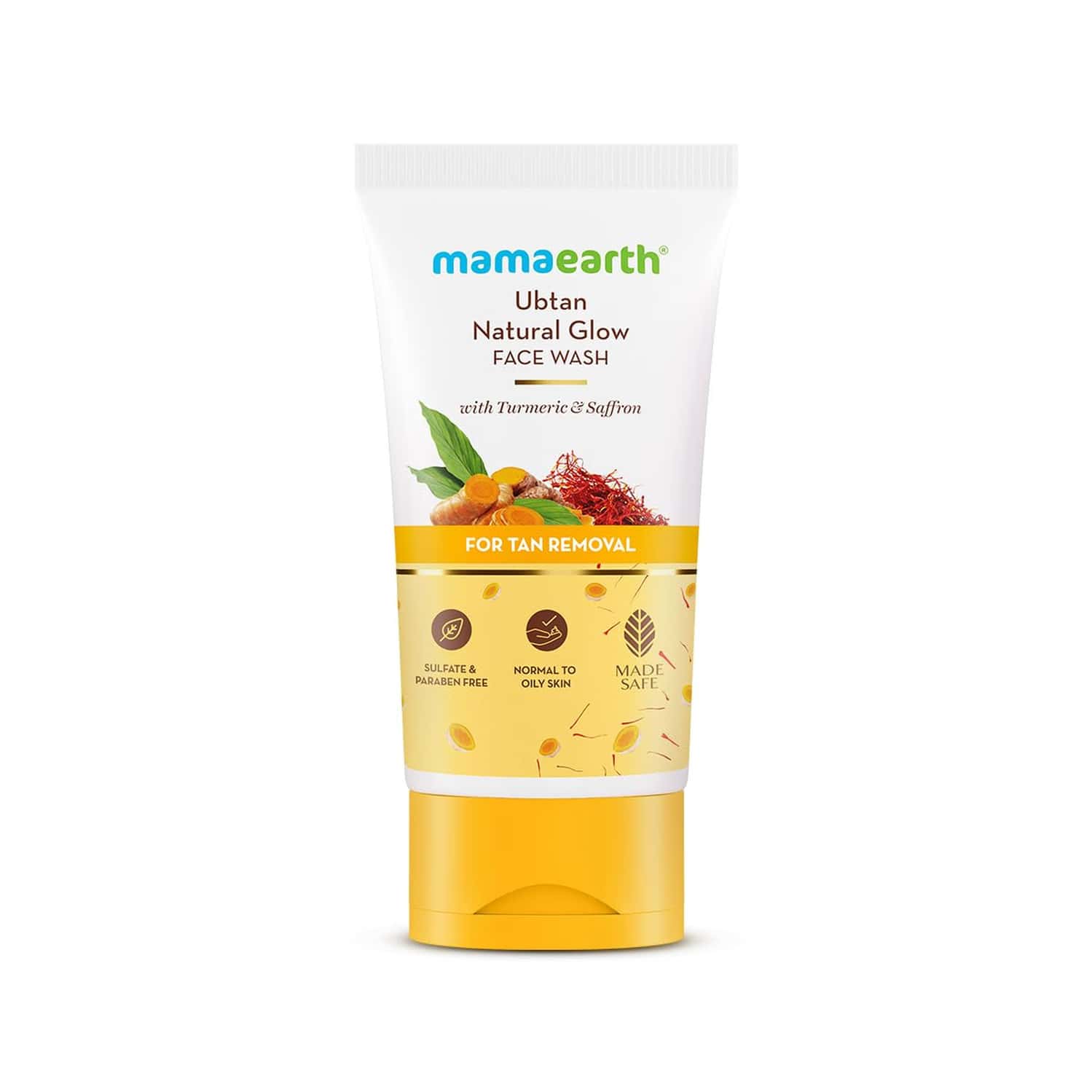 Mamaearth Ubtan Natural Face Wash With Turmeric & Saffron For Tan Removal 150 Ml