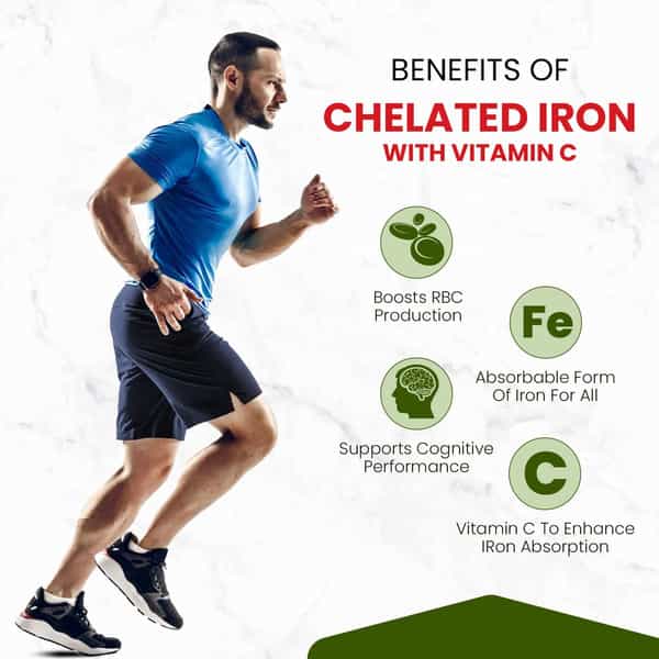 Vlado's Himalayan Organics Chelated Iron With Vitamin C Supplement - 100 Veg Tablets