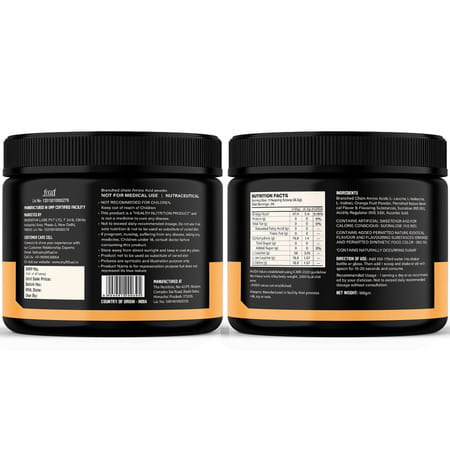 Myfitfuel Bcaa 6300 2:1:1 (100 Gm) Tangy Orange| Leucine | Isoleucine | Valine