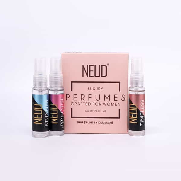 Neud Luxury Perfume Gift Set For Women | Fruity| Rose| Musk - 3 X 10Ml Vials