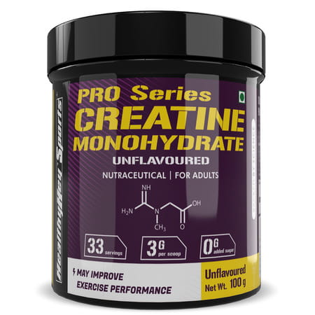 Healthyhey Sports Creatine Monohydrate 100g - 33 Servings (Unflavoured 100g)