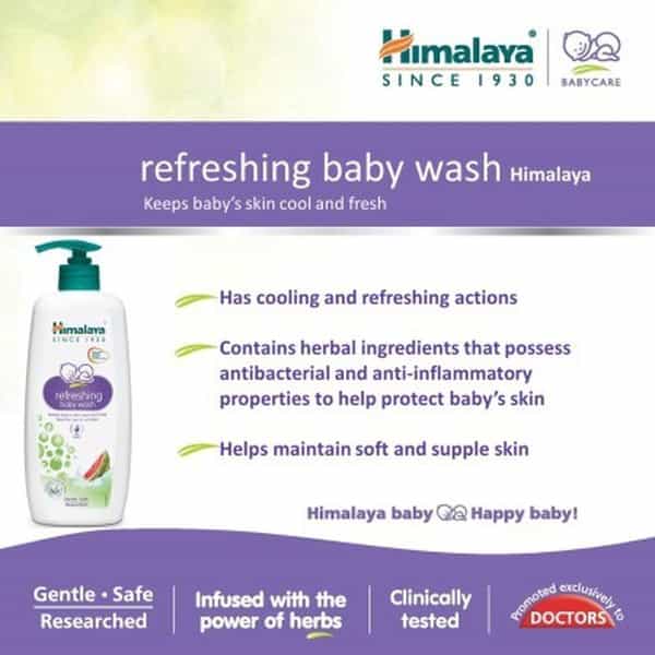Himalaya Refreshing Baby Wash | 400 Ml | Pack Of 4