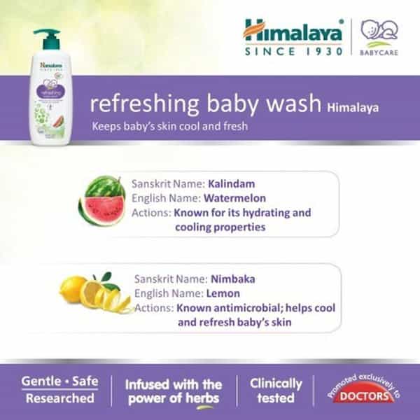 Himalaya Refreshing Baby Wash | 400 Ml | Pack Of 4