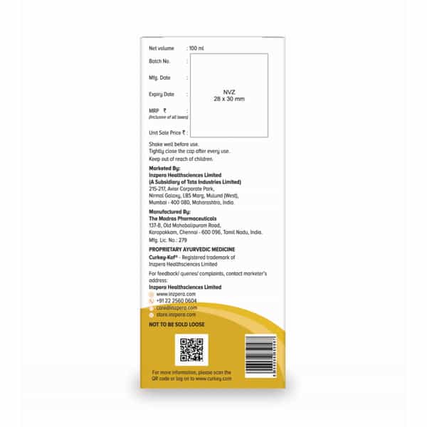 Curkey-Kof Mint Sugar Free Cough Syrup 100 Ml