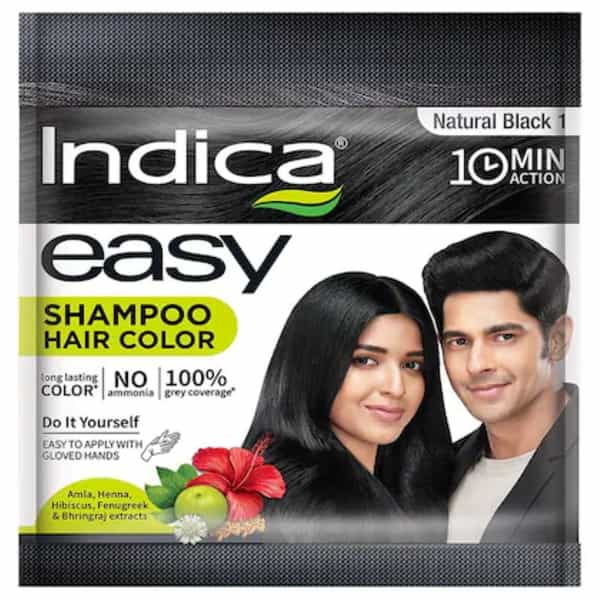 Indica Easy Natural Black Shampoo Hair Colour 18 Ml