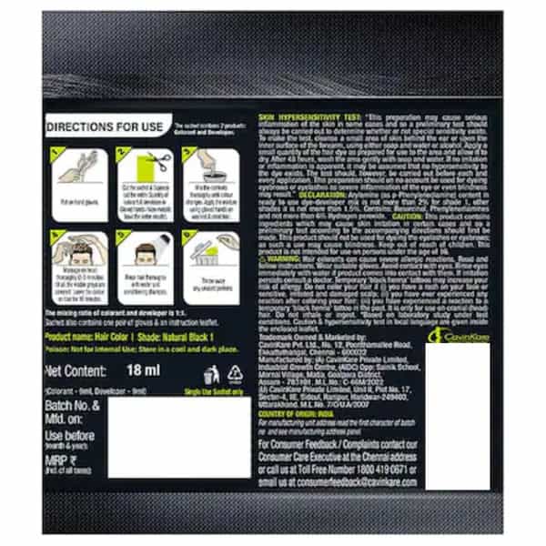 Indica Easy Natural Black Shampoo Hair Colour 18 Ml