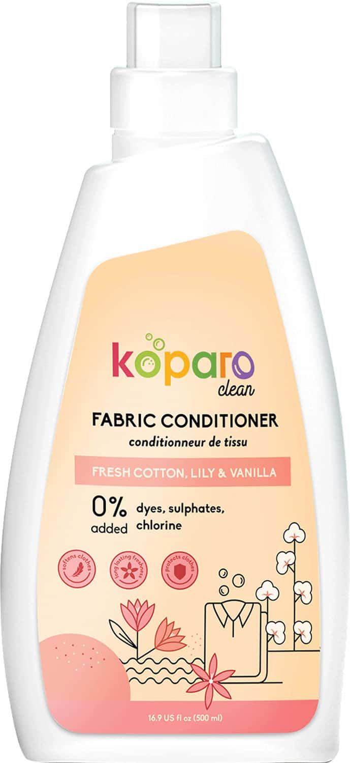 Koparo Fabric Conditioner - Fresh Cotton, Lily & Vanilla, Natural & Non Toxic, Soft & Shine, 500 Ml