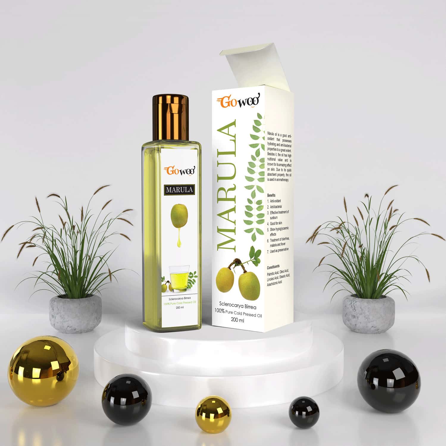 Buy GO WOO 100 PURE MARULA CARRIER OIL BEFORE OR AFTER MOISTURIZER