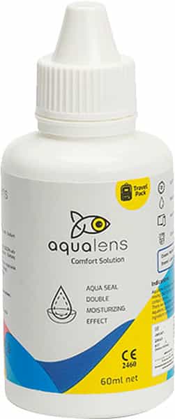 Aqualens Comfort Contact Lens Solution 60Ml - Pack Of 2 (2 Lens Cases Free)