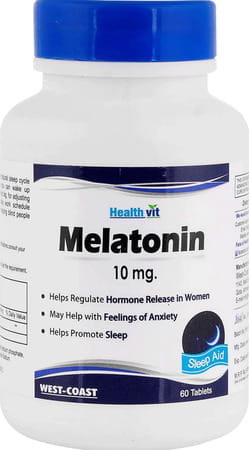 Healthvit Melatonin 10mg Advanced Sleep Support Strawberry Flavored 60 Chewable Tablets