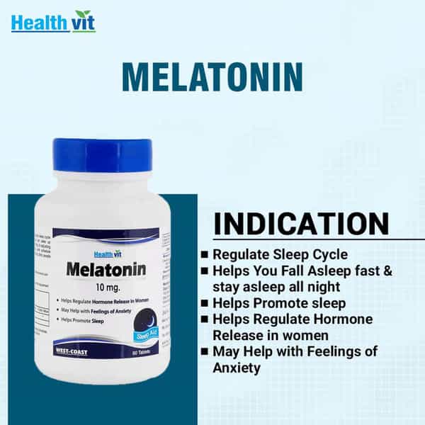 Healthvit Melatonin 10Mg Advanced Sleep Support Strawberry Flavored 60 Chewable Tablets