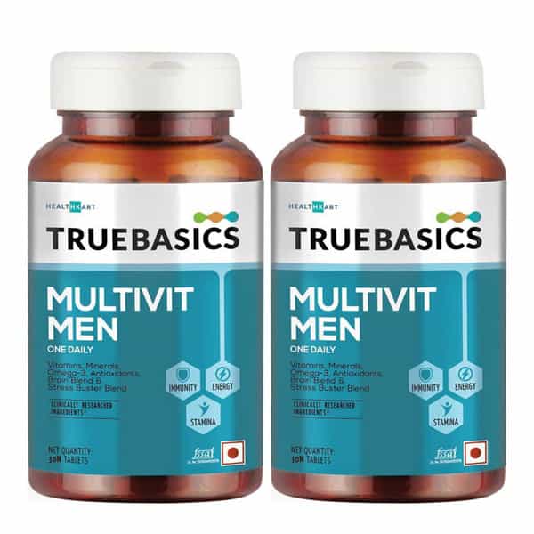 Truebasics Multivit Men | Multivitamin For Men | 60 Multivitamin Tablets