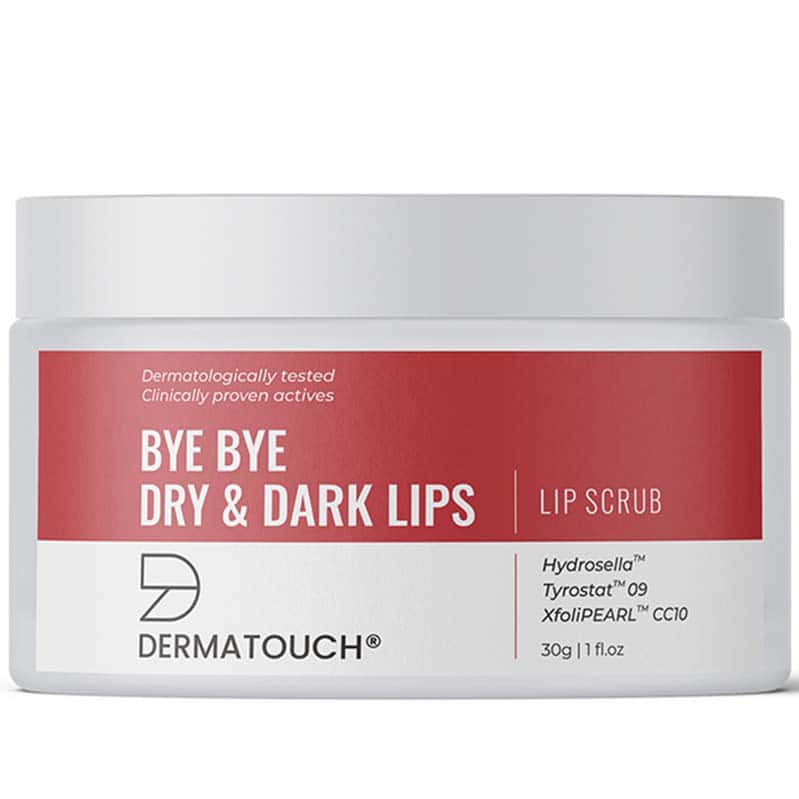 Dermatouch Bye Bye Dry & Dark Lips Scrub | Lightening & Brightening Lip Scrub For Men & Women - 30g