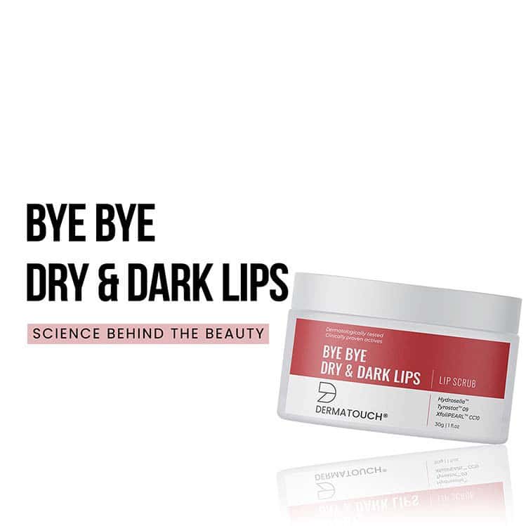 Buy DERMATOUCH BYE BYE DRY & DARK LIPS SCRUB LIGHTENING & BRIGHTENING