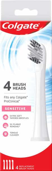Colgate Proclinical Sensitive Sonic Electric Toothbrush Replacement Heads - Pack Of 4