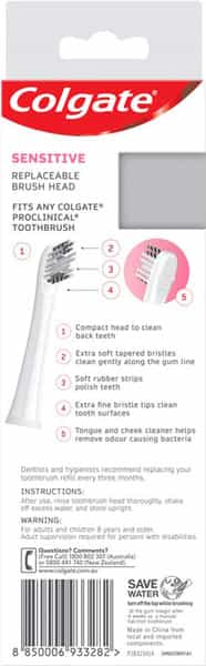 Colgate Proclinical Sensitive Sonic Electric Toothbrush Replacement Heads - Pack Of 4