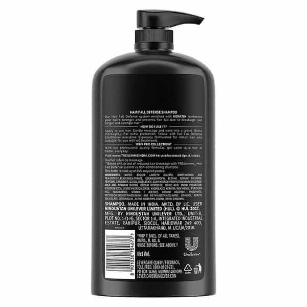 Tresemme Hair Fall Defence Shampoo | With Keratin Protein | Upto 97% Less Hair Breakage | 1 Ltr