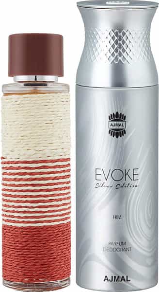 Maryaj Deuce Homme Edp 100Ml For Men And Ajmal Evoke Silver Edition Him Deodorant 200Ml For Men